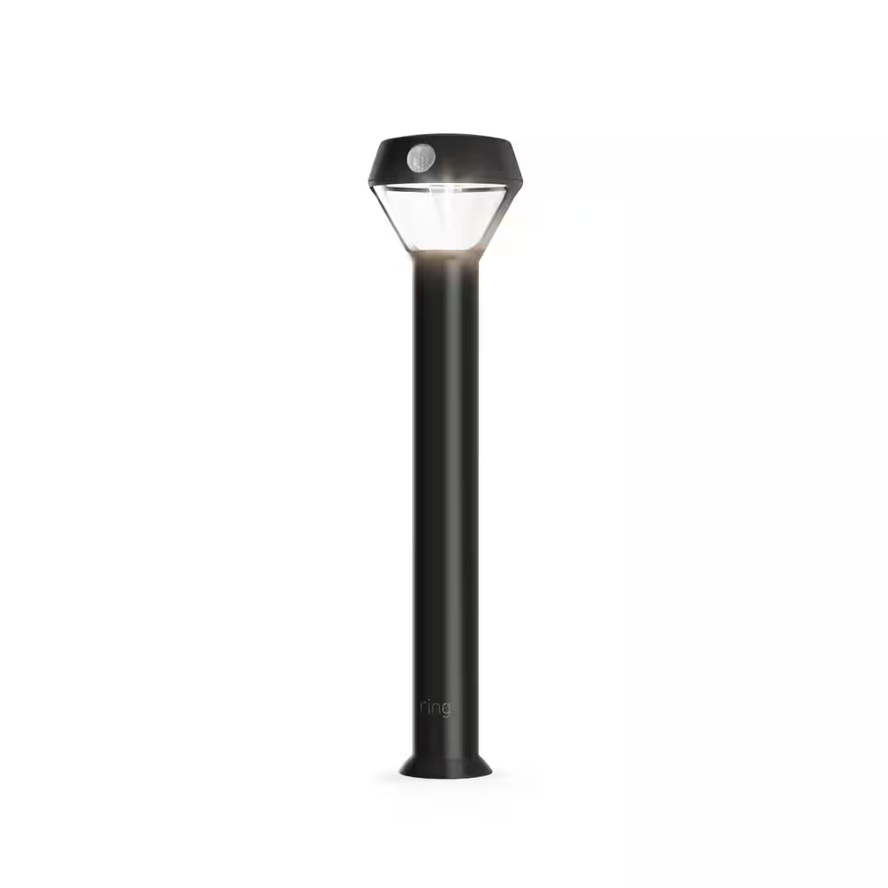 Smart Lighting, Solar Black Motion Activated Outdoor Integrated LED Pathlight