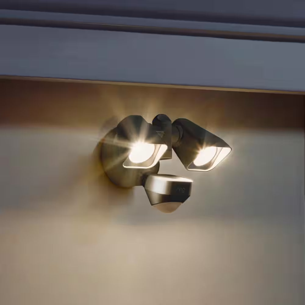 Floodlight Wired - Outdoor Smart Lighting with Adjustable Motion Detection, Integrated Leds, 2000 Lumens, Black