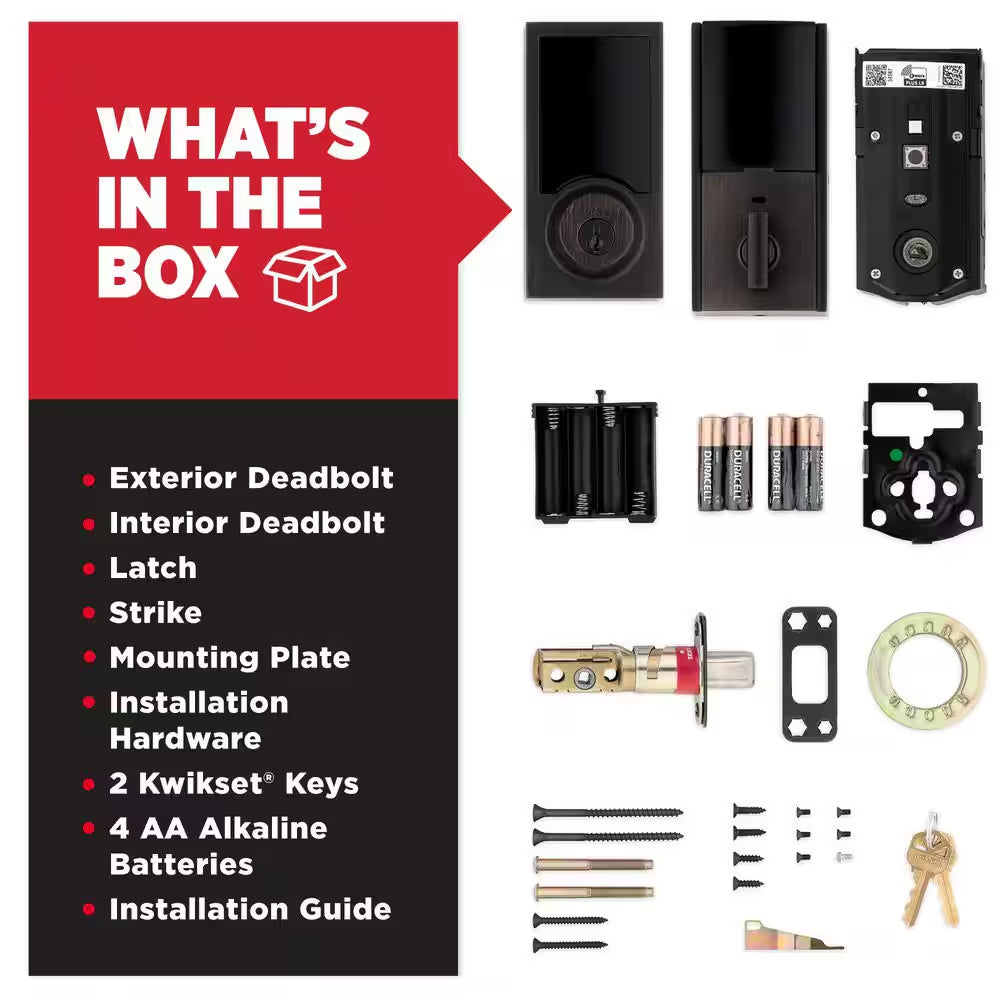 Homeconnect 918 Venetian Bronze Contemporary Z-Wave Long Range Enabled Touchscreen Smart Lock W Convenient Keyless Entry